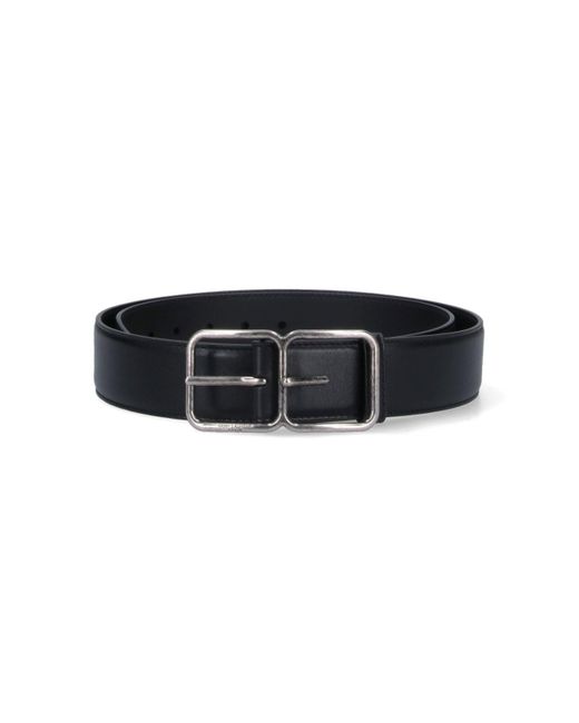 Cintura Con Doppia Cornice di Saint Laurent in Black da Uomo