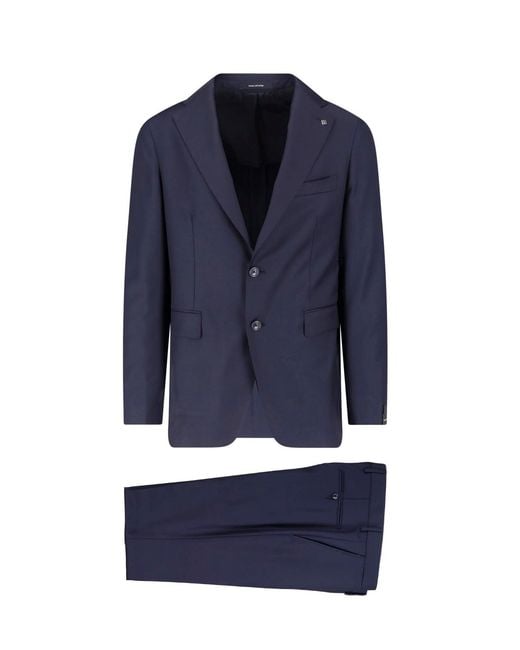 Tagliatore Blue 100% Virgin Wool Dress for men