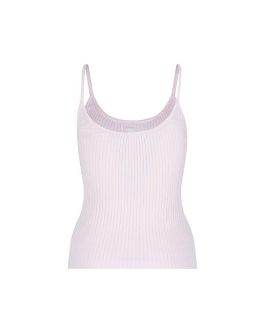 Top Costine Logo di Courreges in Pink
