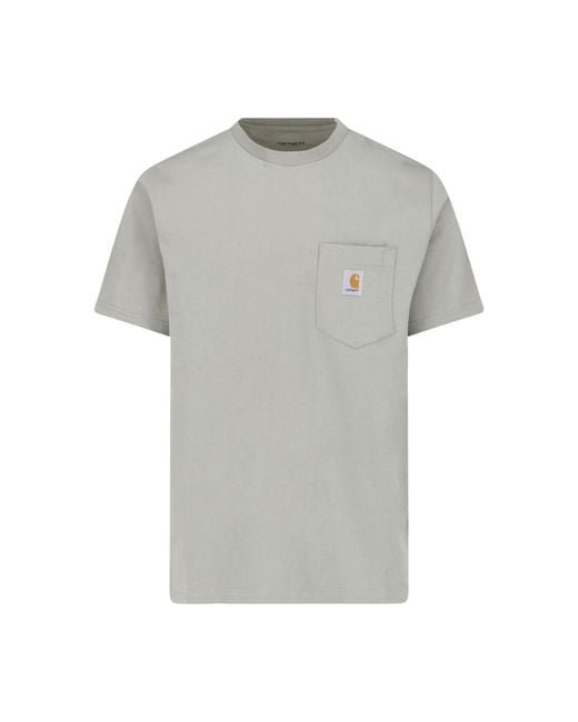 Carhartt Gray T-Shirt "Pocket" for men