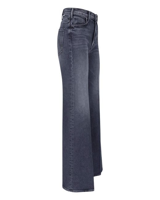 Mother Blue Flared Jeans "The Hustler Roller Sneak"