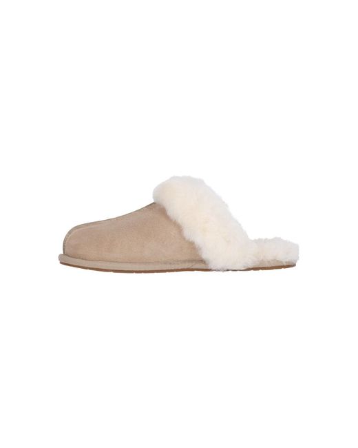 Ugg White Leather Sandals With Cushioned Outsole For