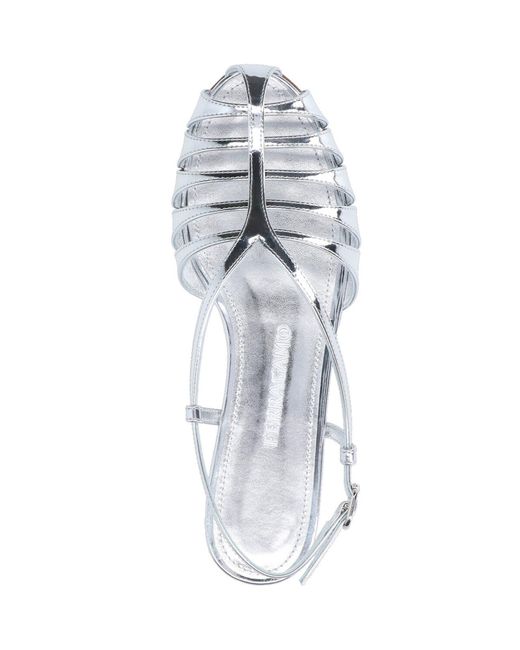 Ferragamo White Cage Sandals