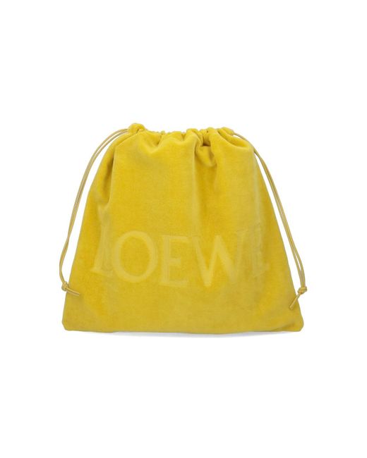 Loewe Yellow Logo Terry Pouch
