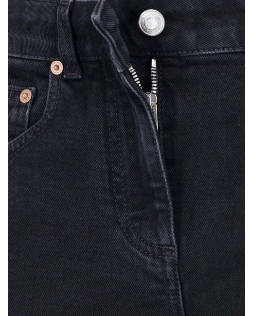 Balmain Blue High-Rise Flared Jeans