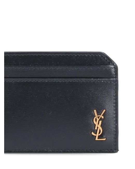 Saint Laurent Black "Tiny Cassandre" Card Holder for men