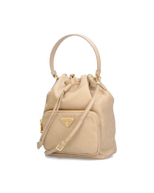 Borsa Secchiello "Duet" di Prada in Natural