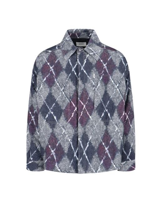 Bonsai Blue Diamond Shirt Jacket for men