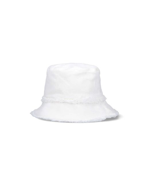 Miu Miu White Logo Bucket Hat