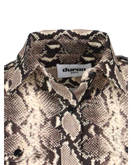Duran Lantink White Python Print Shirt