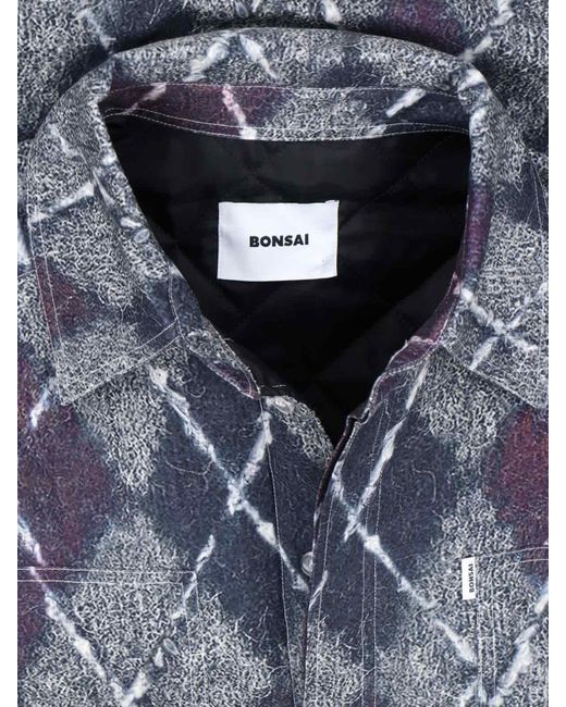 Bonsai Blue Diamond Shirt Jacket for men