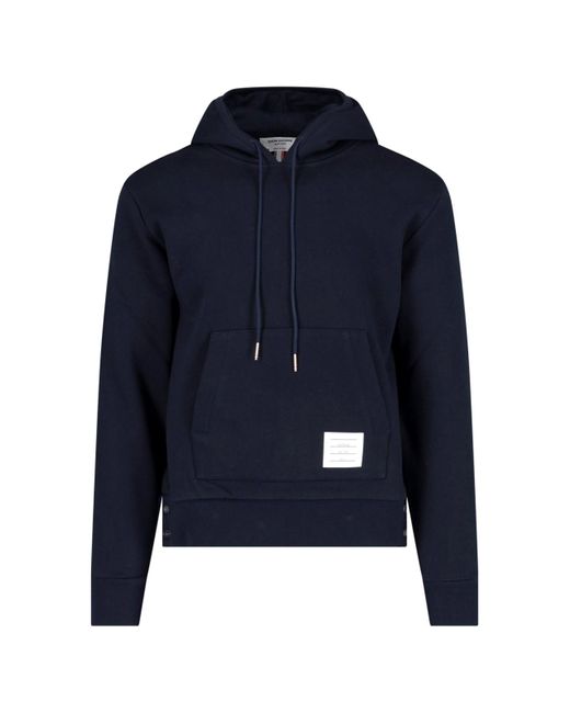 Thom Browne Blue Tricolour Back Band Hoodie for men