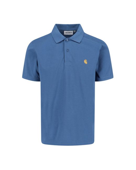 Carhartt Blue Logo Polo Shirt for men