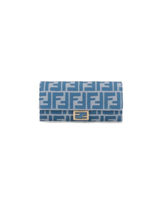 Portafoglio Continental "Baguette" di Fendi in Blue