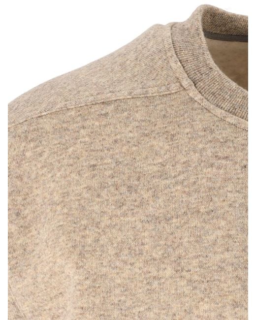 Rick Owens Natural Wool Blend T-Shirt for men