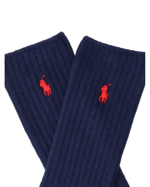 Polo Ralph Lauren Blue Logo Socks