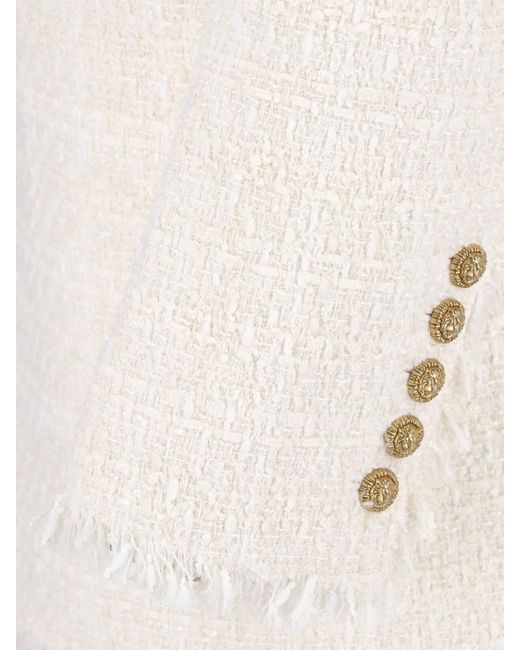 Balmain White Double-Breasted Blazer