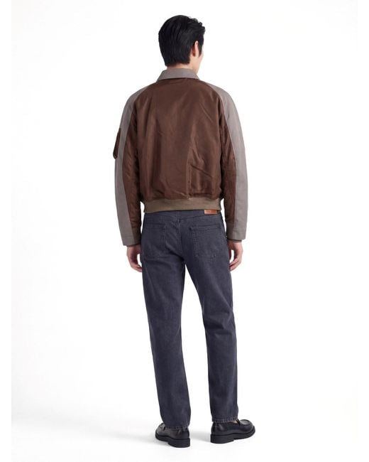 Sacai Brown Structured Jacket With Classic Front Closure for men
