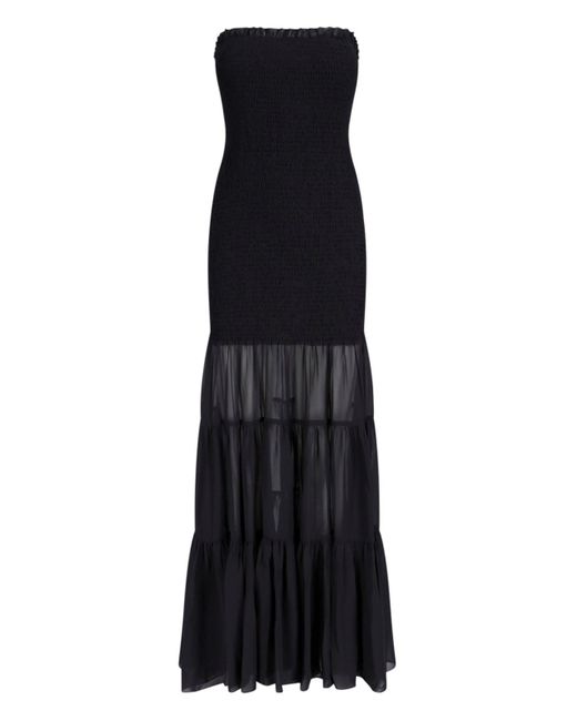 ROTATE BIRGER CHRISTENSEN Black Strapless Maxi Dress
