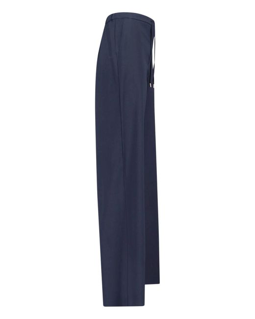 Max Mara Blue Virgin Wool Trousers