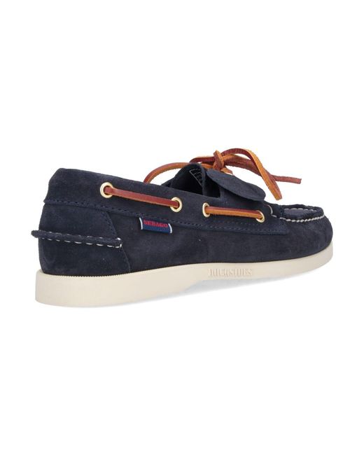 Sebago Blue Loafers "Portland Artisan" for men
