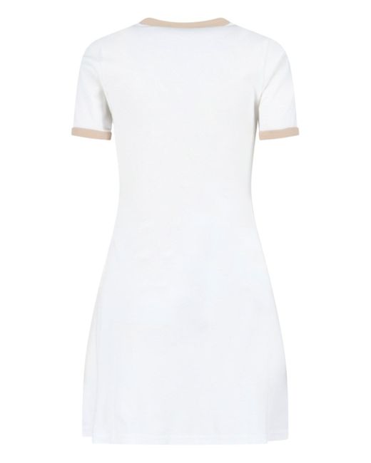 Courreges White Logo Mini Dress