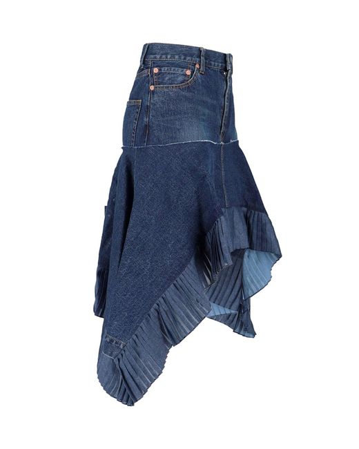 Sacai Blue Skirts Cotton