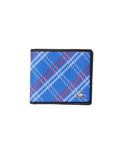 Vivienne Westwood Blue Bi-Fold Logo Wallet for men