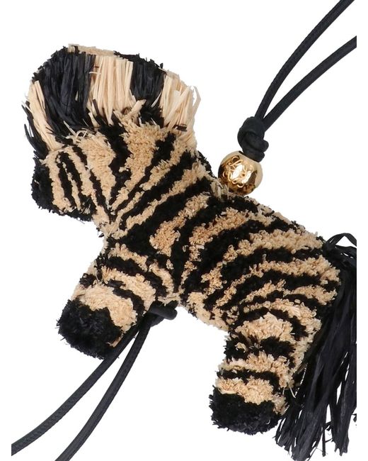 Loewe White Pendant Charm "Zebra"
