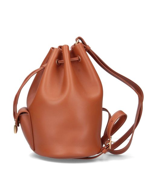 Zaino "Extra Drawstring" di Loro Piana in Orange