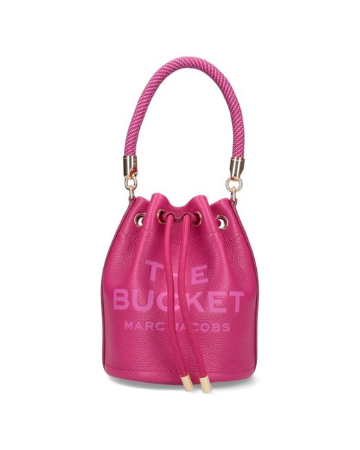 Borsa Secchiello "The Leather Bucket" di Marc Jacobs in Pink