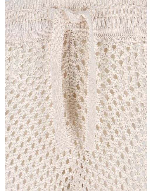 Golden Goose Deluxe Brand White Straight-Leg Trousers With Tailored Fit And