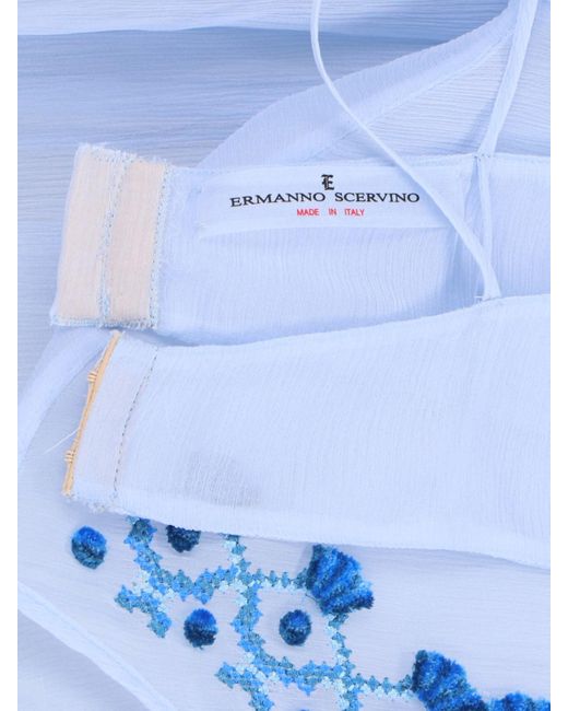 Camicia Maxi Caftano di Ermanno Scervino in Blue