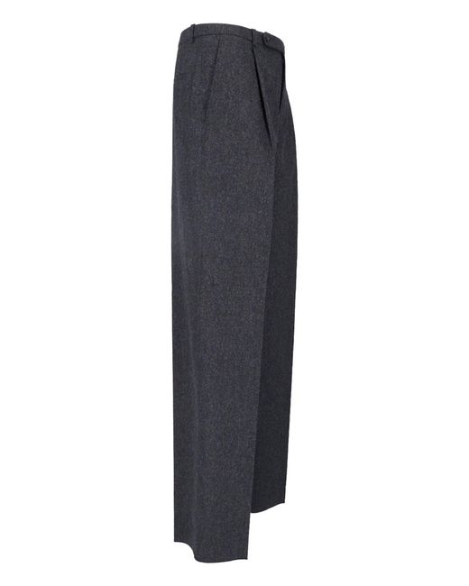 Jil Sander Blue Tailored Wide-Leg Wool Trousers for men