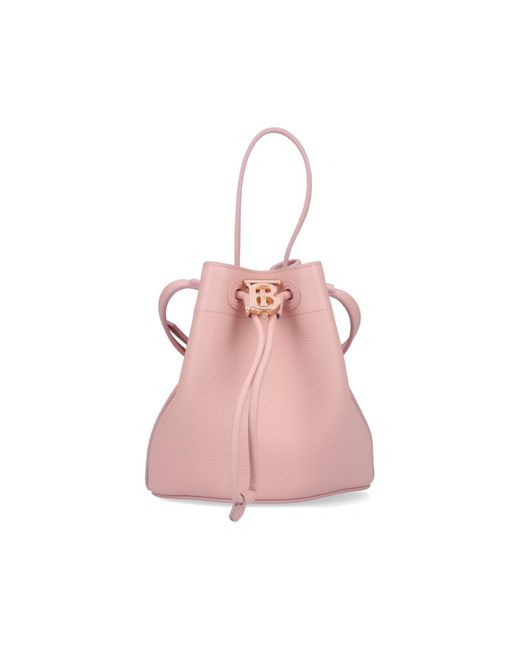 Burberry Pink Mini Tb Bucket Bag