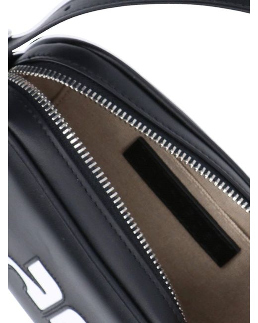 Courreges Black 'slim Leather Camera' Shoulder Bag
