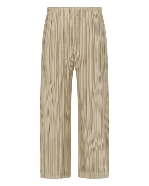 Pleats Please Issey Miyake Natural Pleated Straight Pants