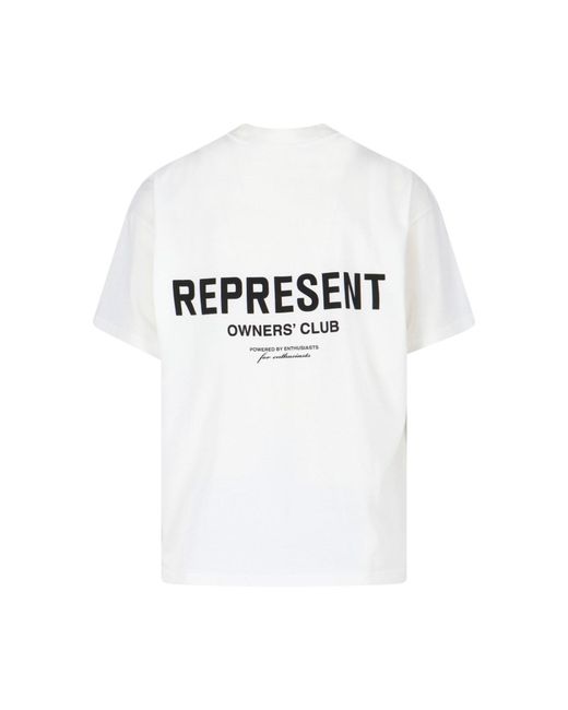 T-Shirt "Owners Club" di Represent in White da Uomo