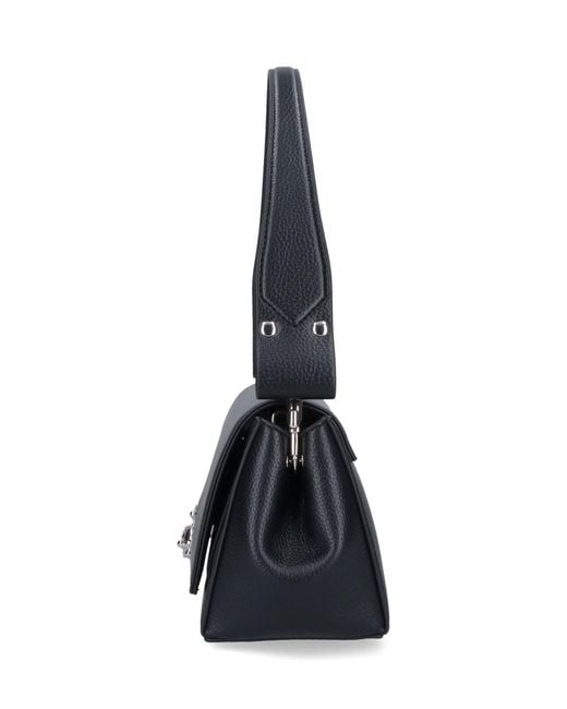 Vivienne Westwood Blue Structured Flap Shoulder Bag