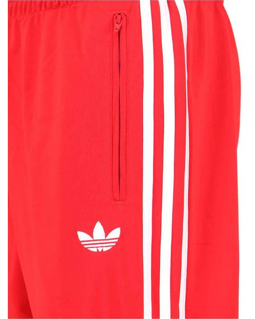 Adidas Red 'Firebird' Track Pants for men