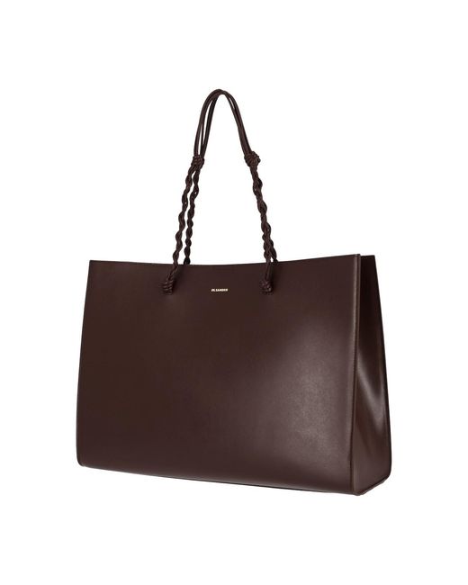 Borsa Tote "Tangle" di Jil Sander in Brown