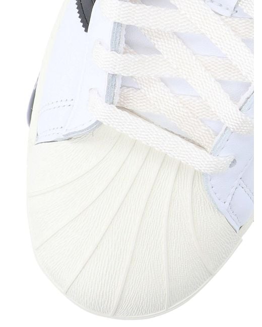 Adidas White Sneakers Pelle
