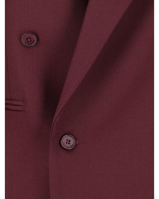 Frankie Shop Purple 'Monterey' Double-Breasted Blazer
