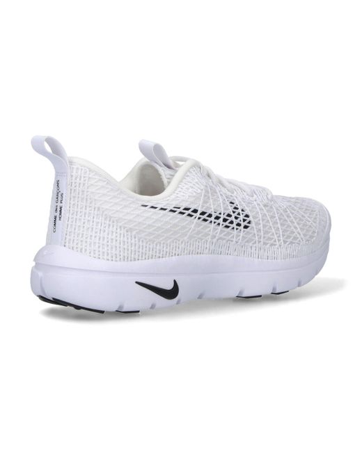 Comme des Garçons White Low-Profile Sneakers With Subtle Textured Upper for men