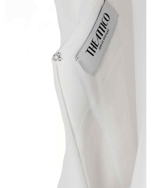 The Attico White Mini Feather Dress