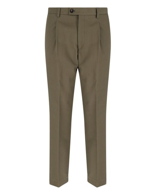 BE ABLE Green Straight Tailored Trousers for men
