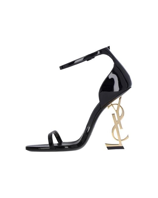 Saint Laurent White "Opyum" Sandals