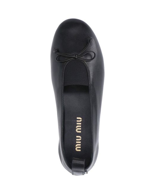 Miu Miu Black 'Élan' Ballet Flats