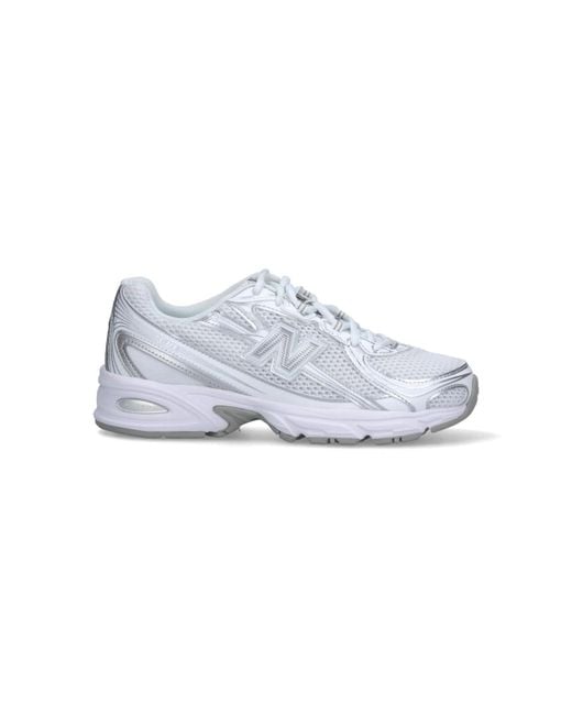 New Balance White "740" Sneakers