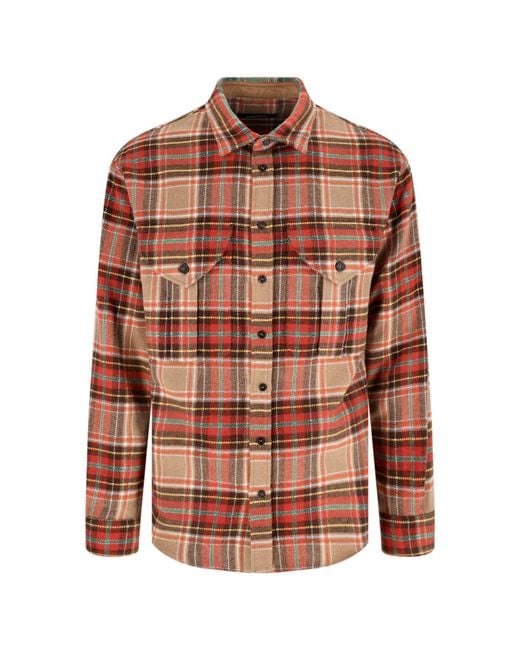 DSquared² Brown Shirt "D2 Cottage Military" for men